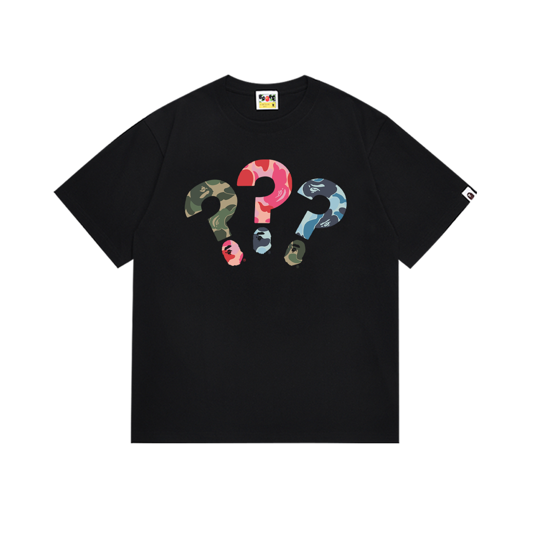 Bathing Shark and ape head print T-Shirt NextBlock