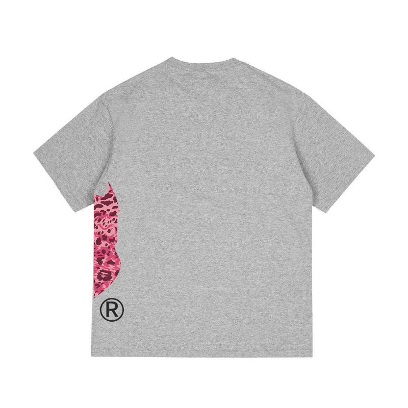 Bathing Shark and ape head print T Shirts NextBlock