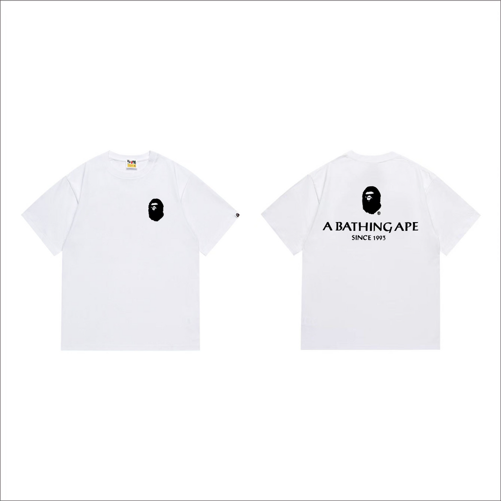 Bathing Shark and ape head print T-Shirt NextBlock