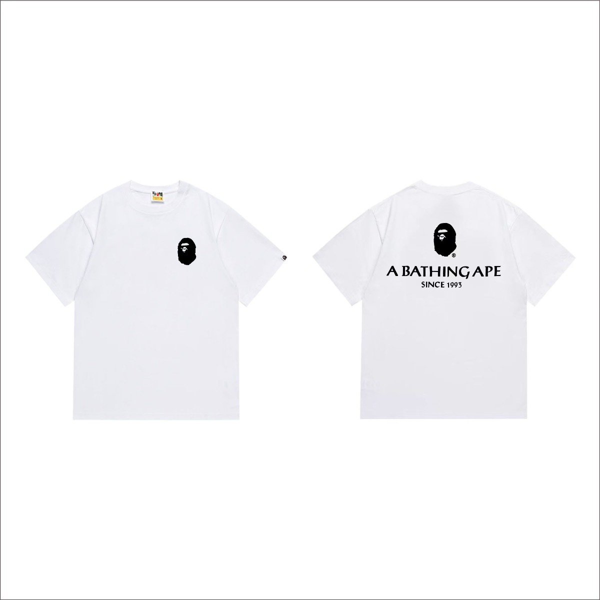 Bathing Shark and ape head print T-Shirt NextBlock