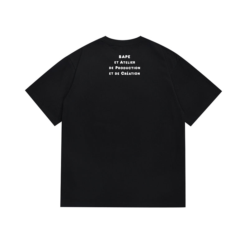 Bathing Shark and ape head print T Shirt NextBlock
