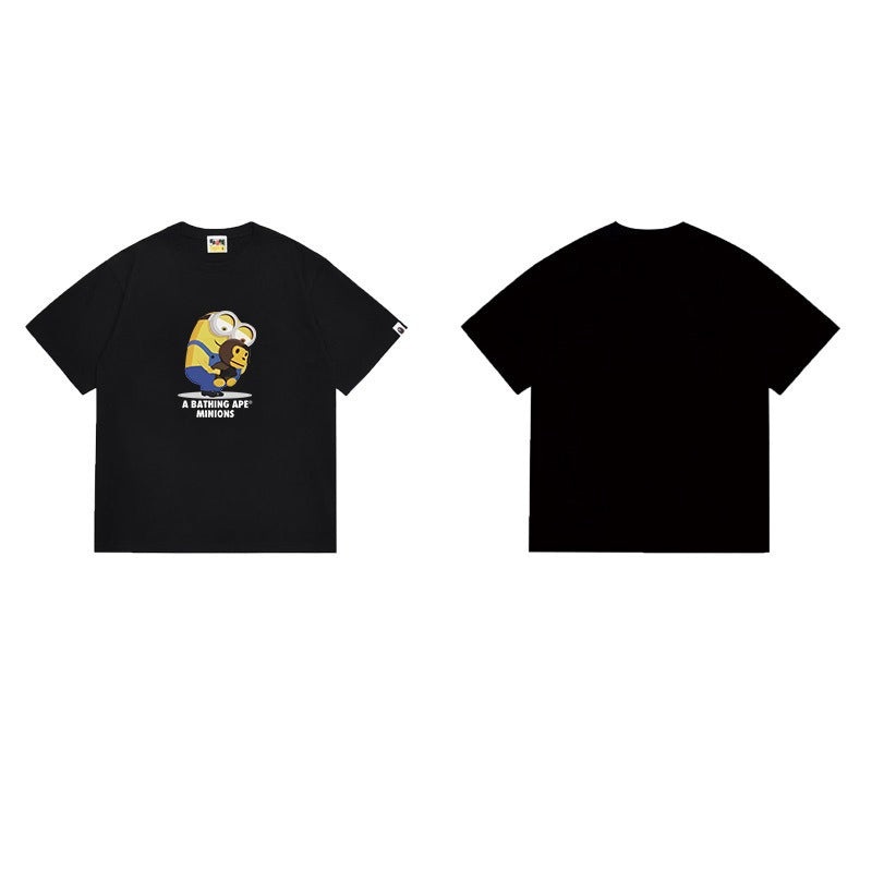 Bathing Shark and ape head print T Shirts NextBlock