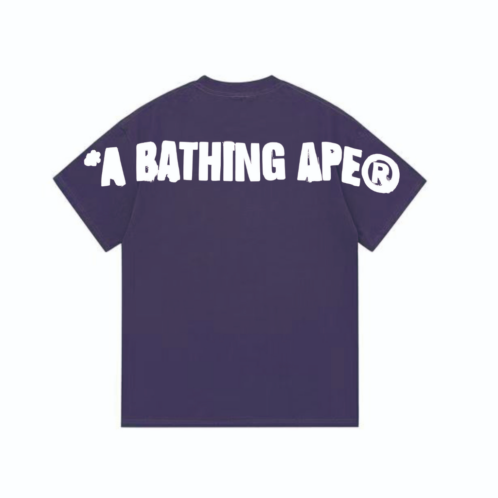 Bathing Shark and ape head print T-Shirt NextBlock
