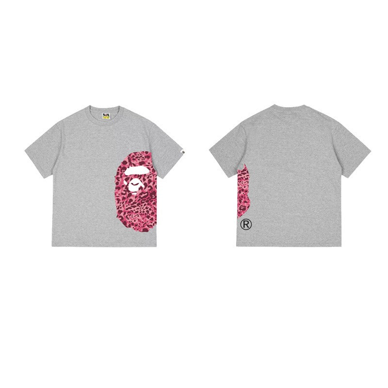 Bathing Shark and ape head print T Shirts NextBlock