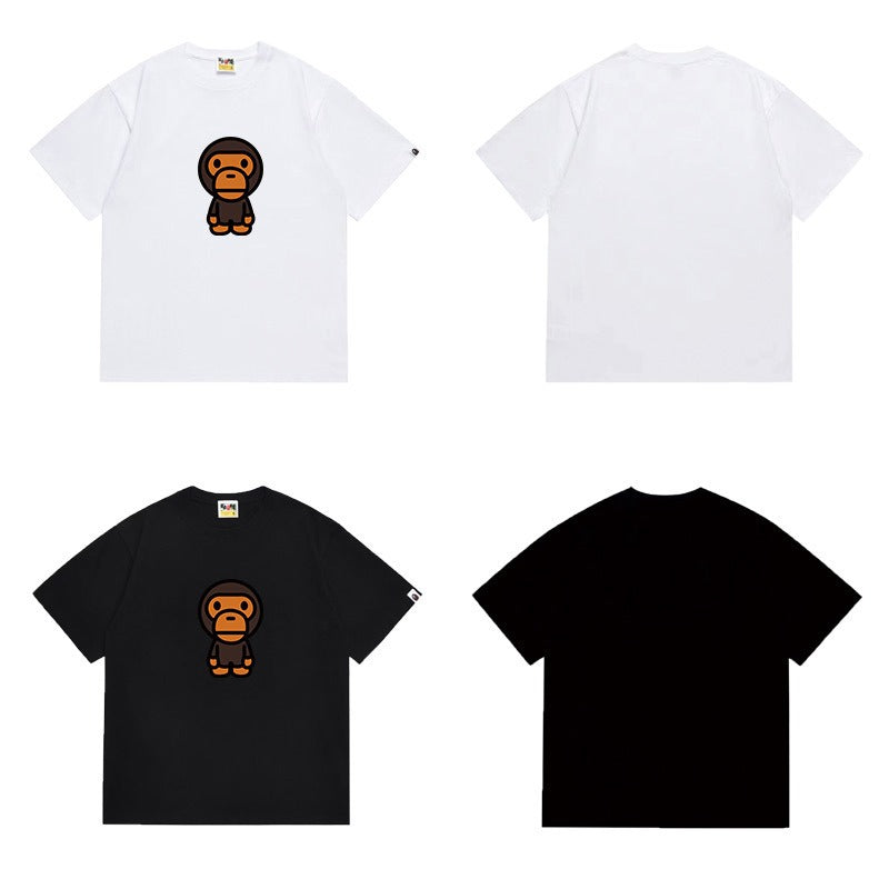 Bathing Shark and ape head print T Shirts NextBlock