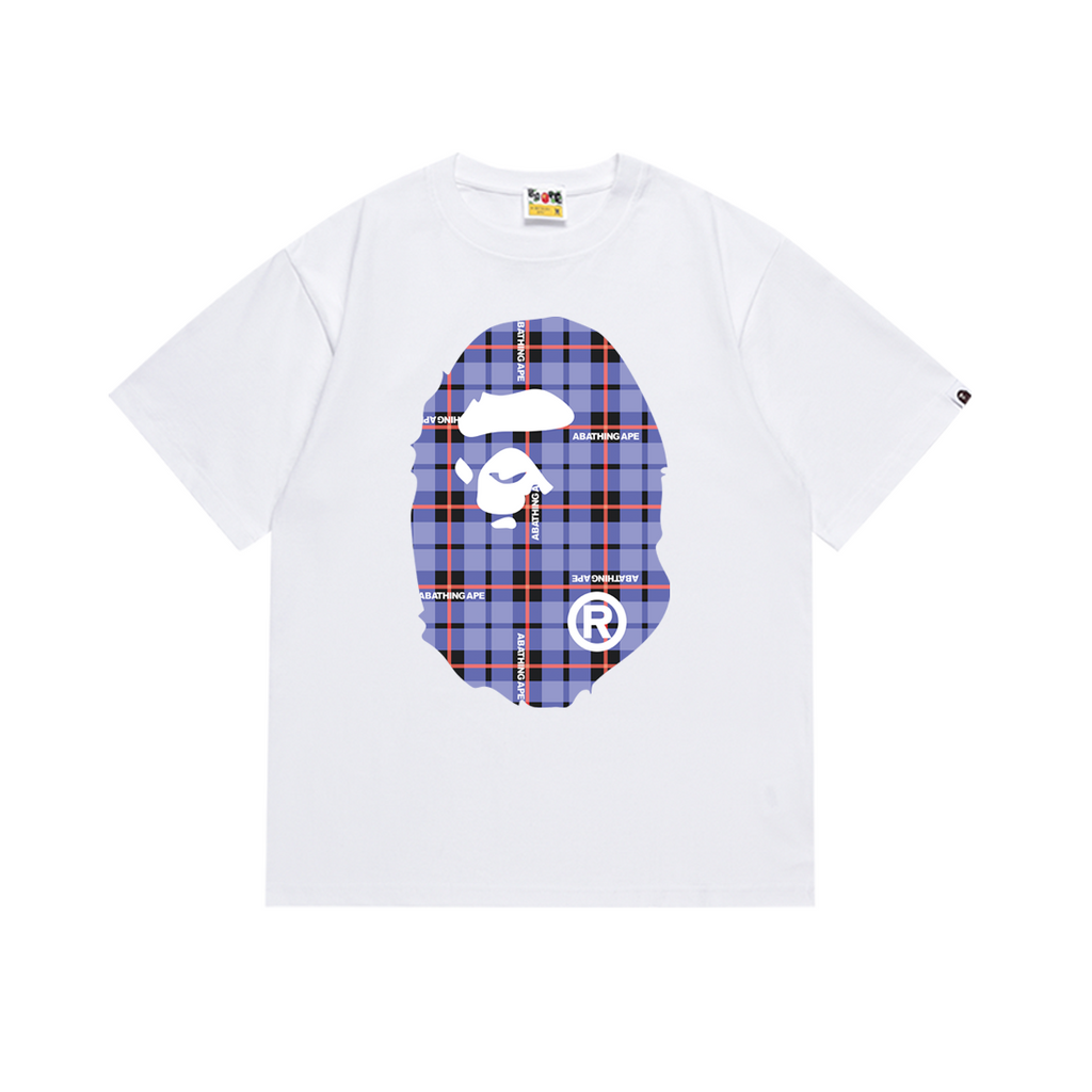 Bathing Shark and ape head print T-Shirt NextBlock