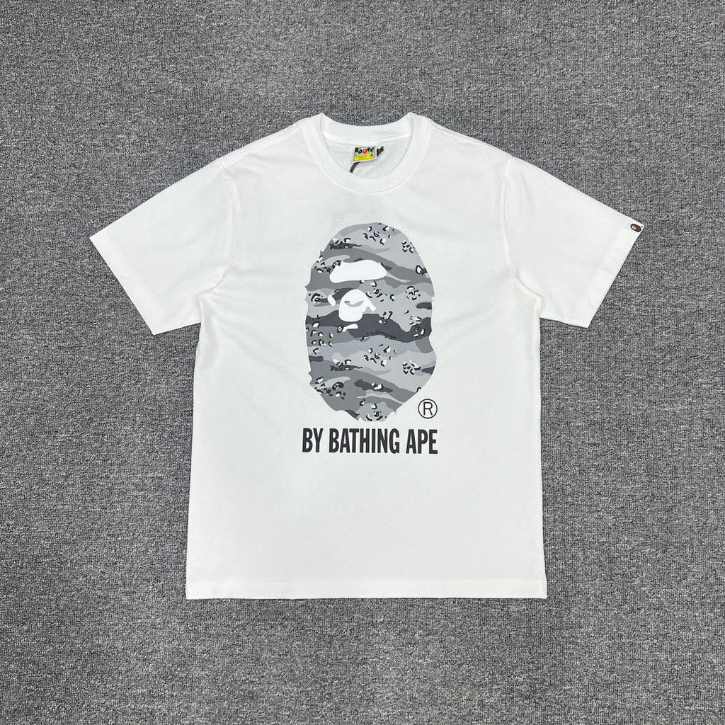 Bathing Shark and ape head print T-Shirt NextBlock