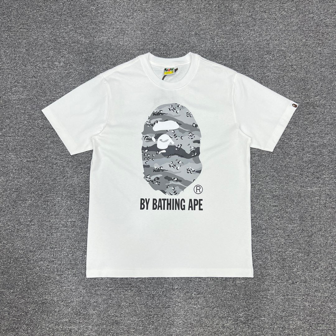 Bathing Shark and ape head print T-Shirt NextBlock