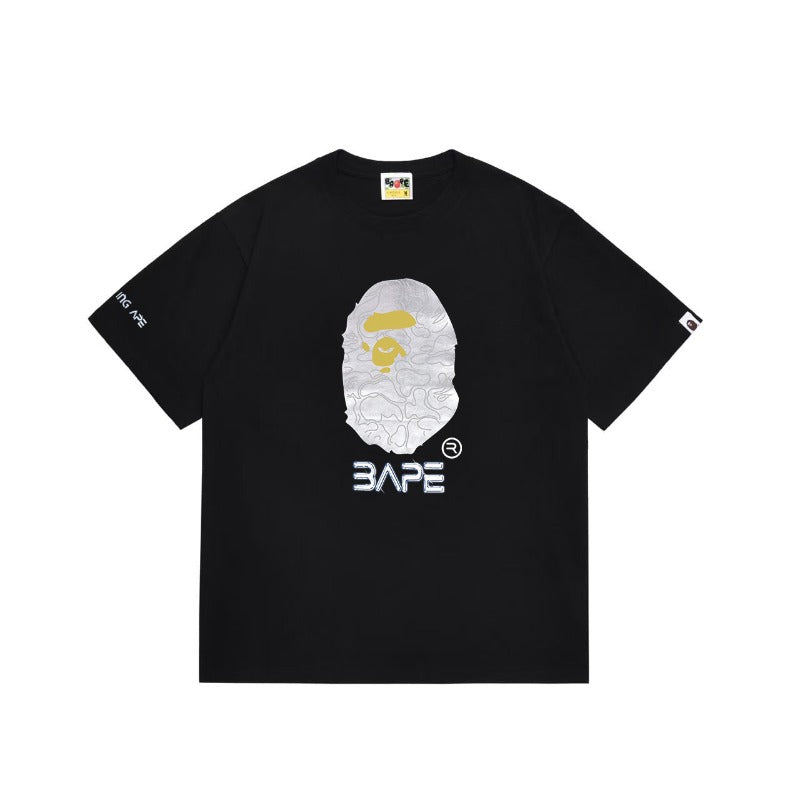 Bathing Shark and ape head print T Shirts NextBlock
