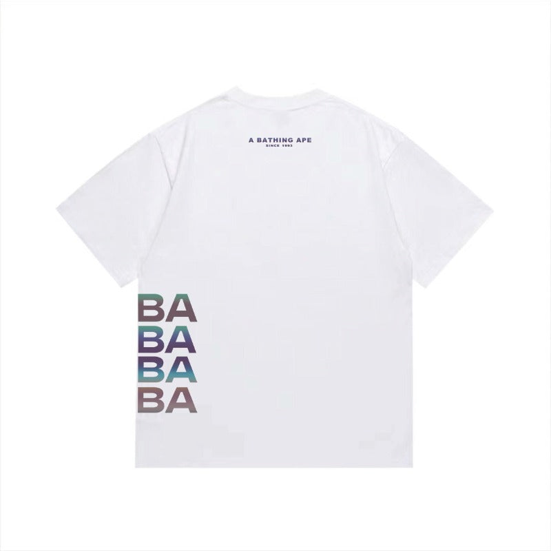 Bathing Shark and ape head print T Shirts NextBlock
