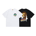 Bathing Shark and ape head print T Shirt NextBlock