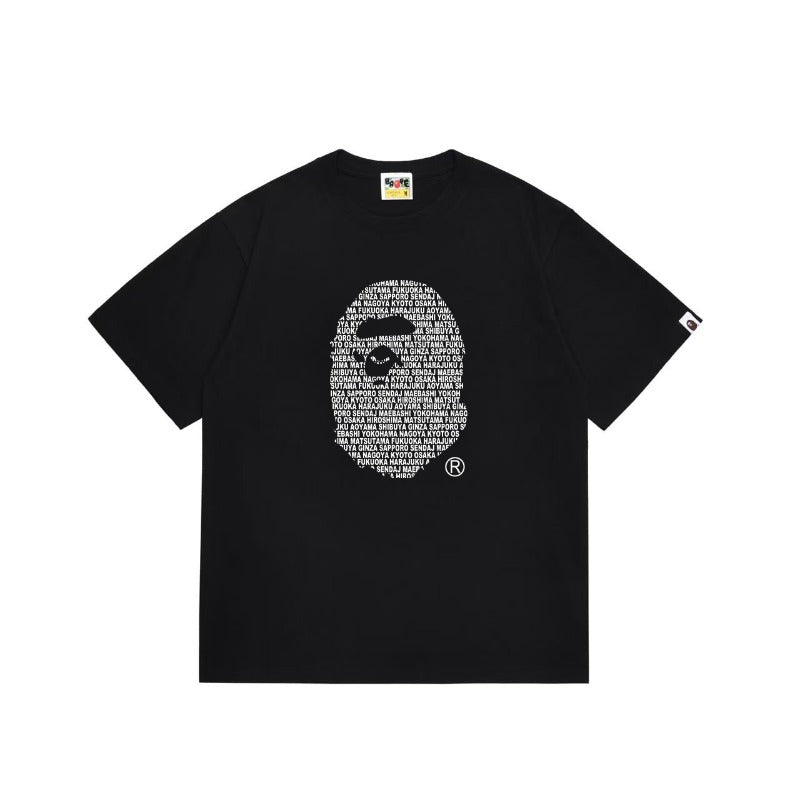 Bathing Shark and ape head print T Shirts NextBlock
