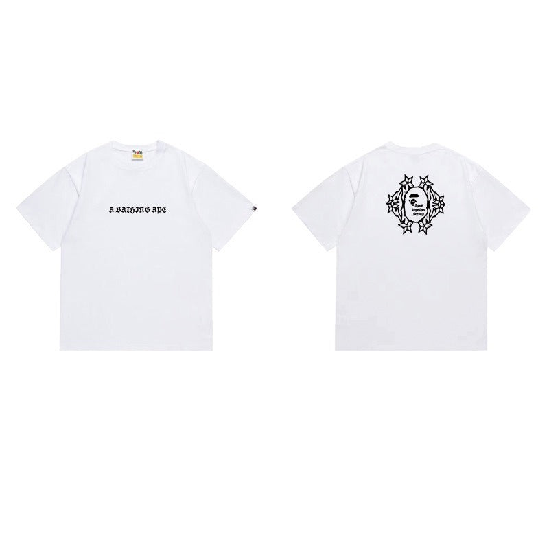 Bathing Shark and ape head print T Shirts NextBlock