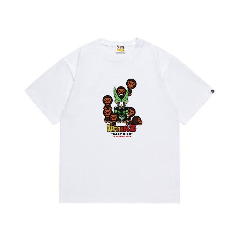 Bathing Shark and ape head print T Shirts NextBlock