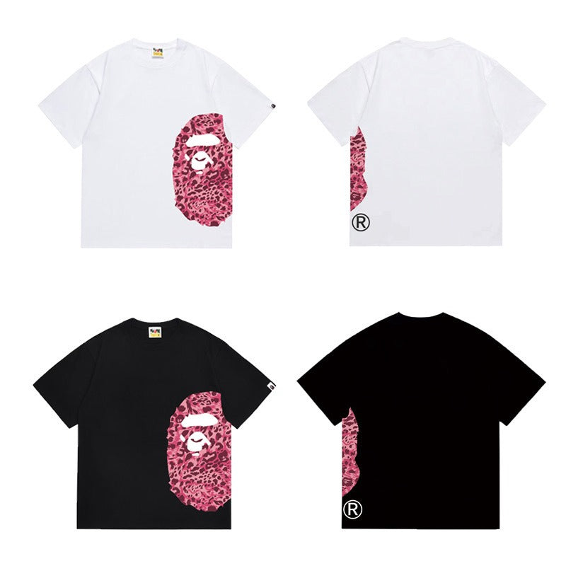 Bathing Shark and ape head print T Shirts NextBlock
