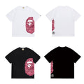 Bathing Shark and ape head print T Shirts NextBlock