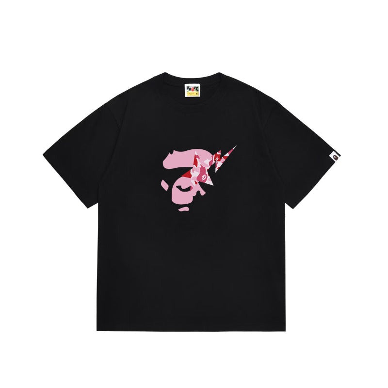 Bathing Shark and ape head print T Shirts NextBlock