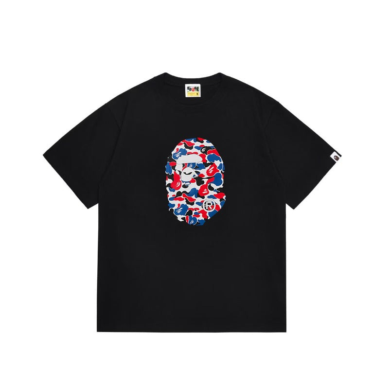 Bathing Shark and ape head print T Shirts NextBlock