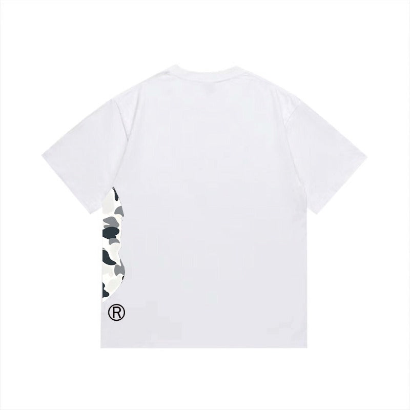 Bathing Shark and ape head print T Shirts NextBlock