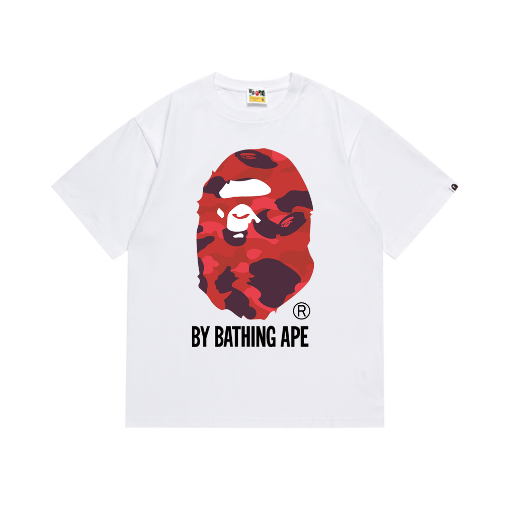 Bathing Shark and ape head print T-Shirt NextBlock