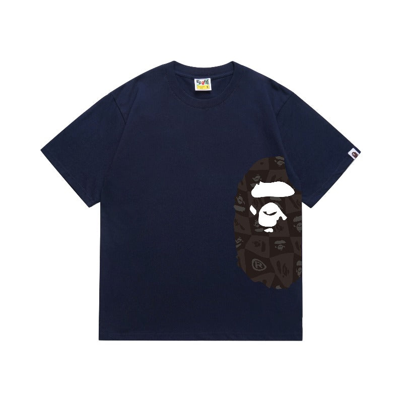 Bathing Shark and ape head print T Shirts NextBlock
