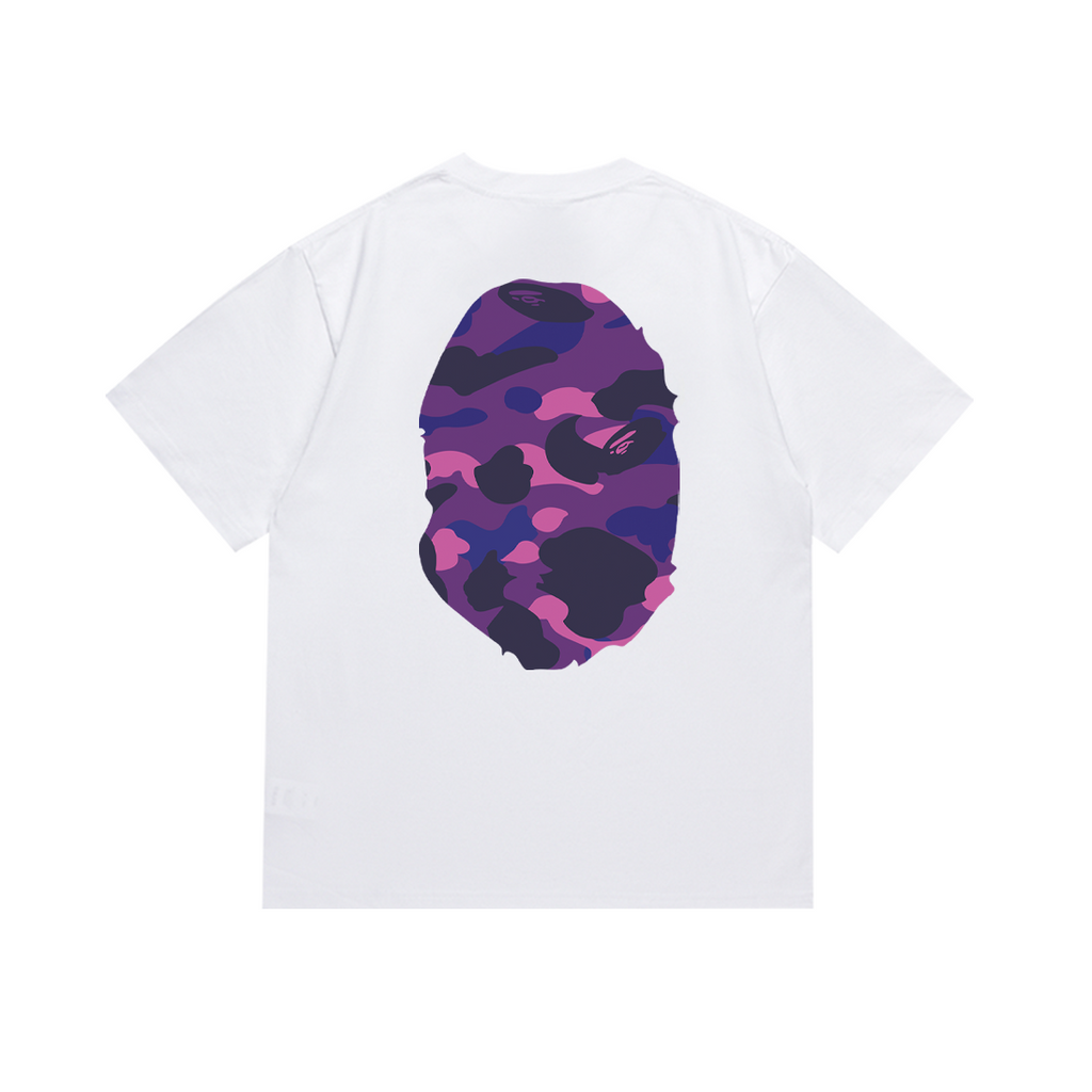 Bathing Shark and ape head print T-Shirt NextBlock