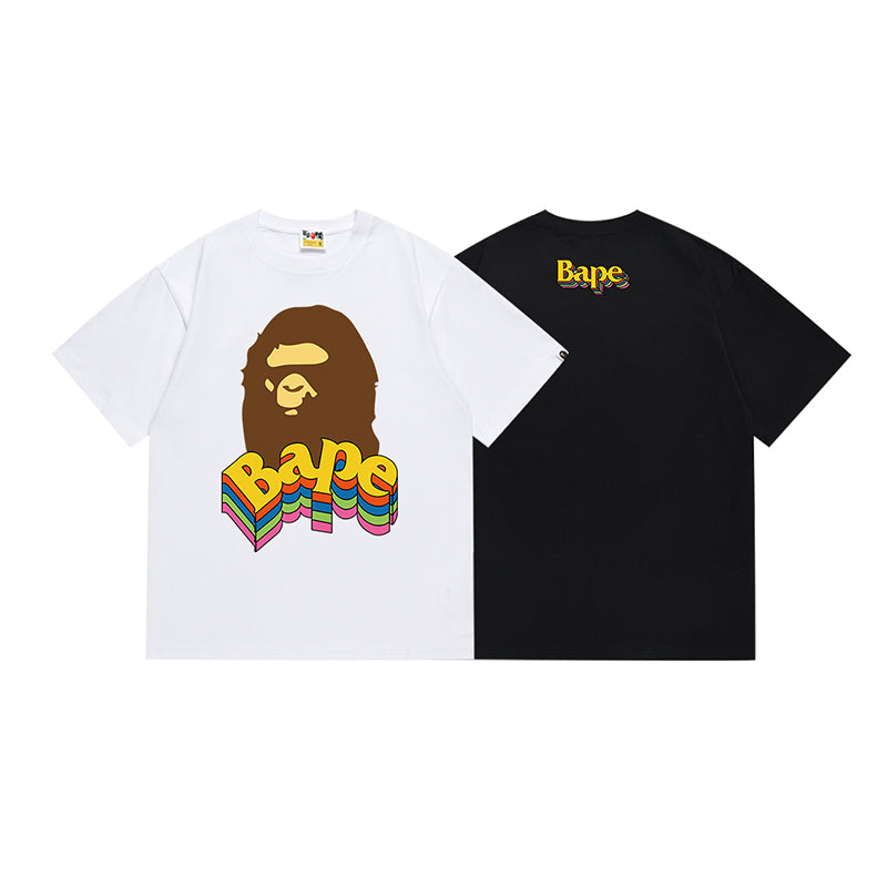 Bathing Shark and ape head print T Shirt NextBlock