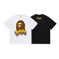 Bathing Shark and ape head print T Shirt NextBlock