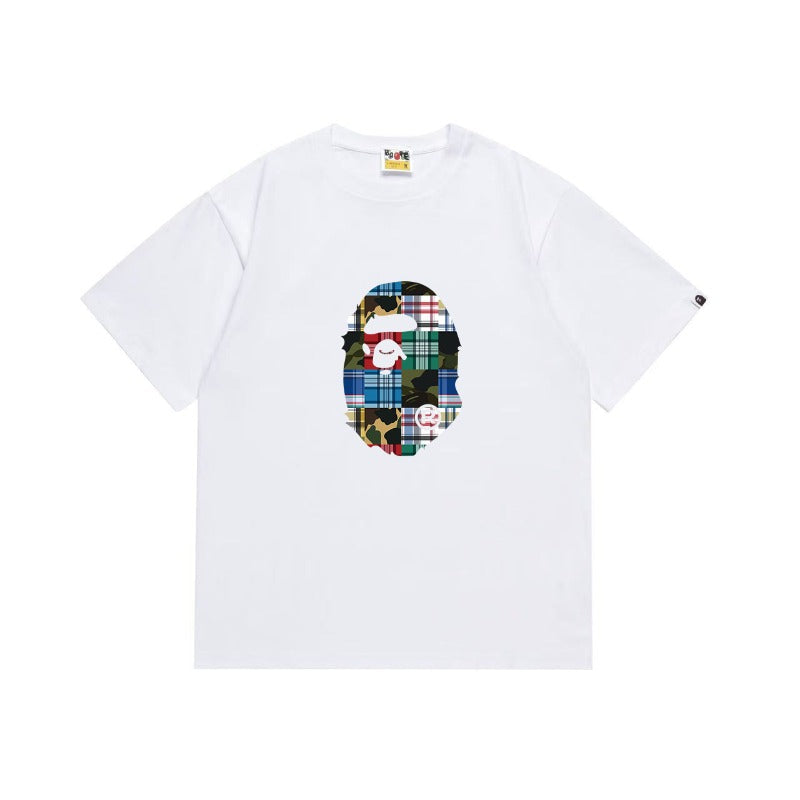 Bathing Shark and ape head print T Shirts NextBlock
