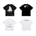 Bathing Shark and ape head print T-Shirt NextBlock