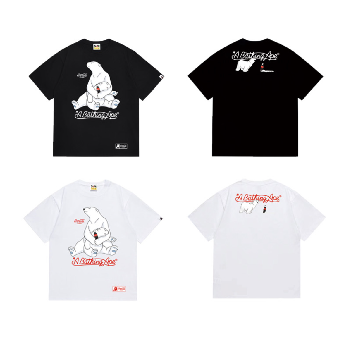 Bathing Shark and ape head print T-Shirt NextBlock