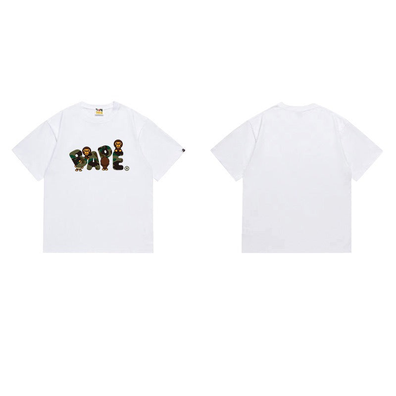 Bathing Shark and ape head print T Shirts NextBlock