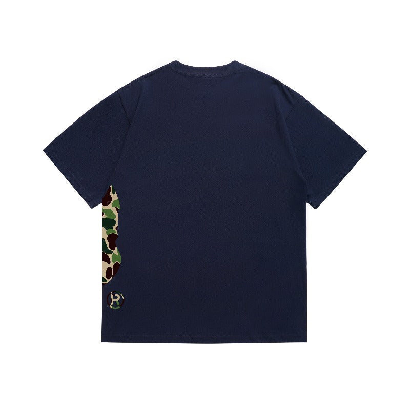 Bathing Shark and ape head print T Shirts NextBlock