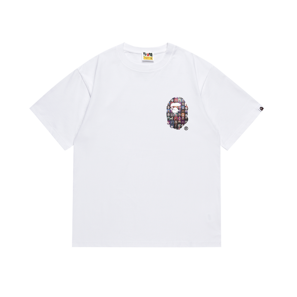Bathing Shark and ape head print T Shirts NextBlock