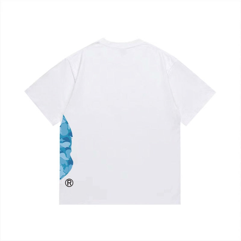 Bathing Shark and ape head print T Shirts NextBlock