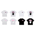 Bathing Shark and ape head print T-Shirt NextBlock