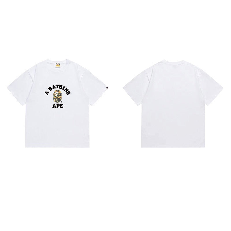 Bathing Shark and ape head print T Shirts NextBlock