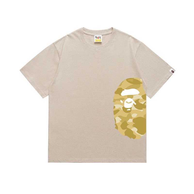 Bathing Shark and ape head print T Shirts NextBlock