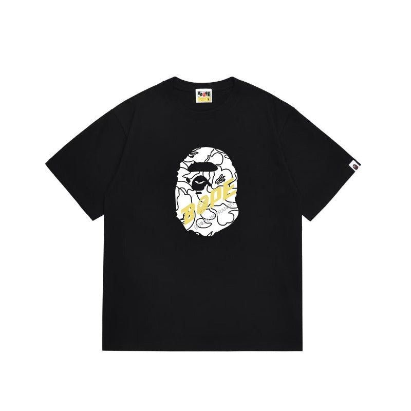 Bathing Shark and ape head print T Shirts NextBlock