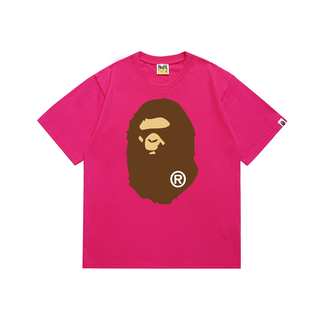 Bathing Shark and ape head print T-Shirt NextBlock