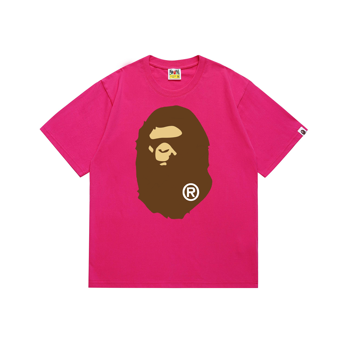 Bathing Shark and ape head print T-Shirt NextBlock