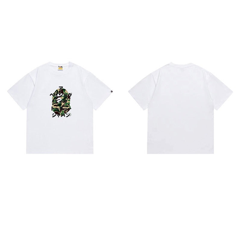 Bathing Shark and ape head print T Shirts NextBlock