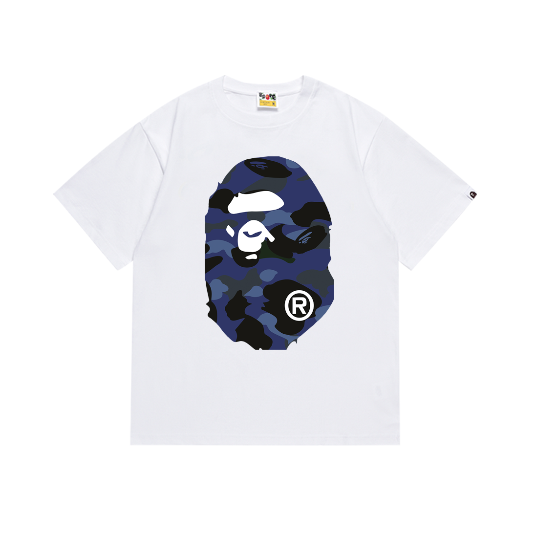 Bathing Shark and ape head print T-Shirt NextBlock