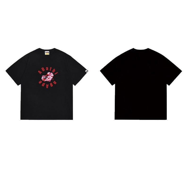 Bathing Shark and ape head print T Shirts NextBlock