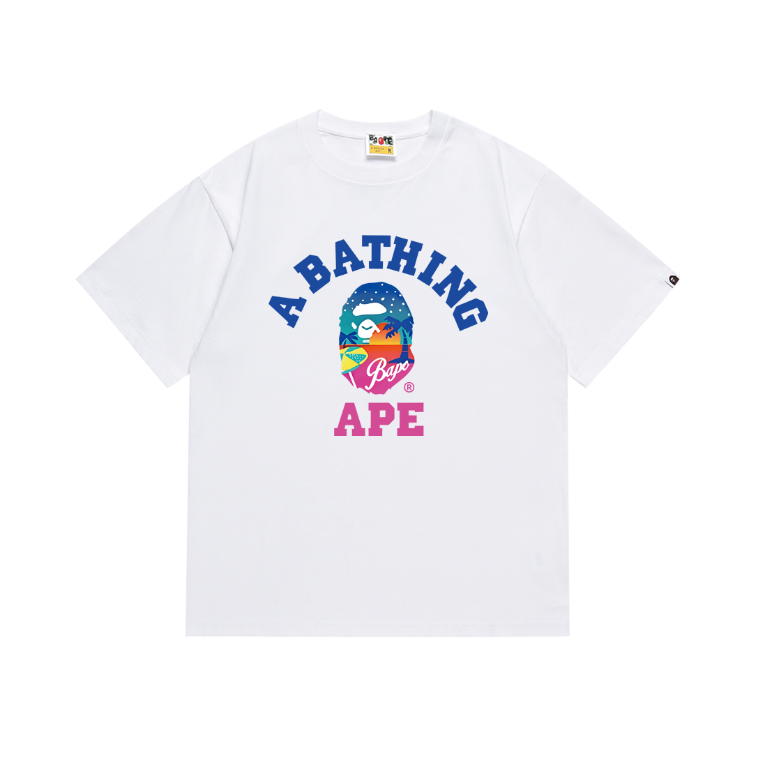 Bathing Shark and ape head print T Shirts NextBlock