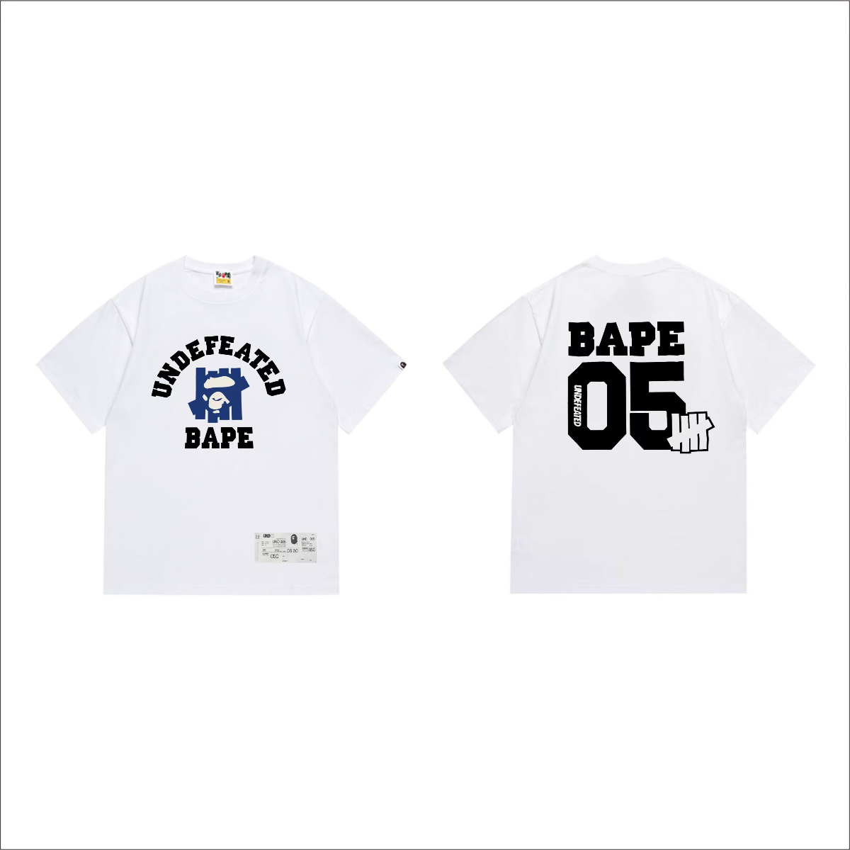 Bathing Shark and ape head print T-Shirt NextBlock