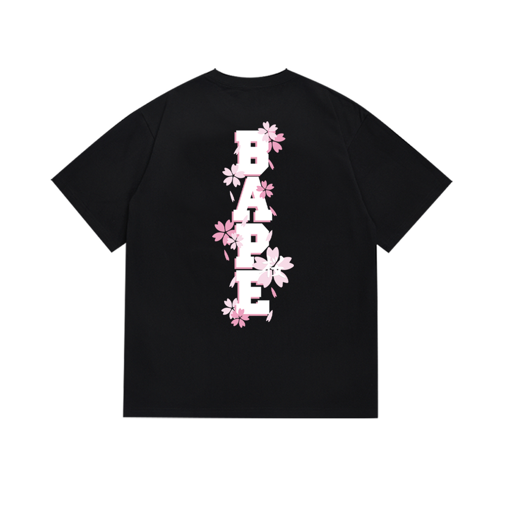Bathing Shark and ape head print T-Shirt NextBlock