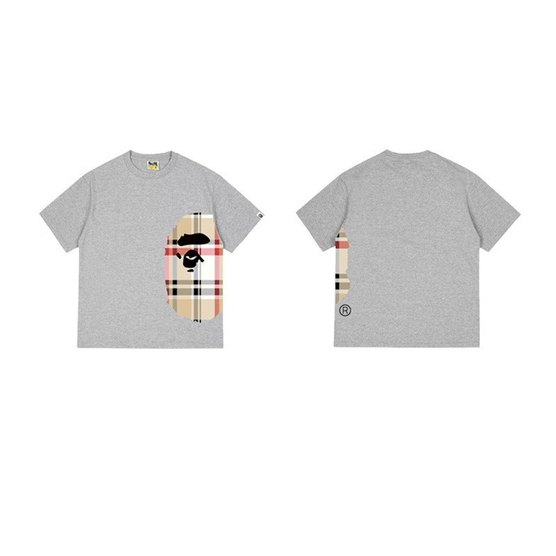Bathing Shark and ape head print T Shirts NextBlock