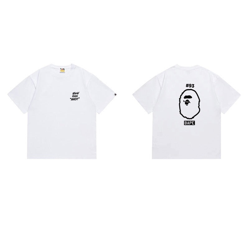 Bathing Shark and ape head print T Shirts NextBlock