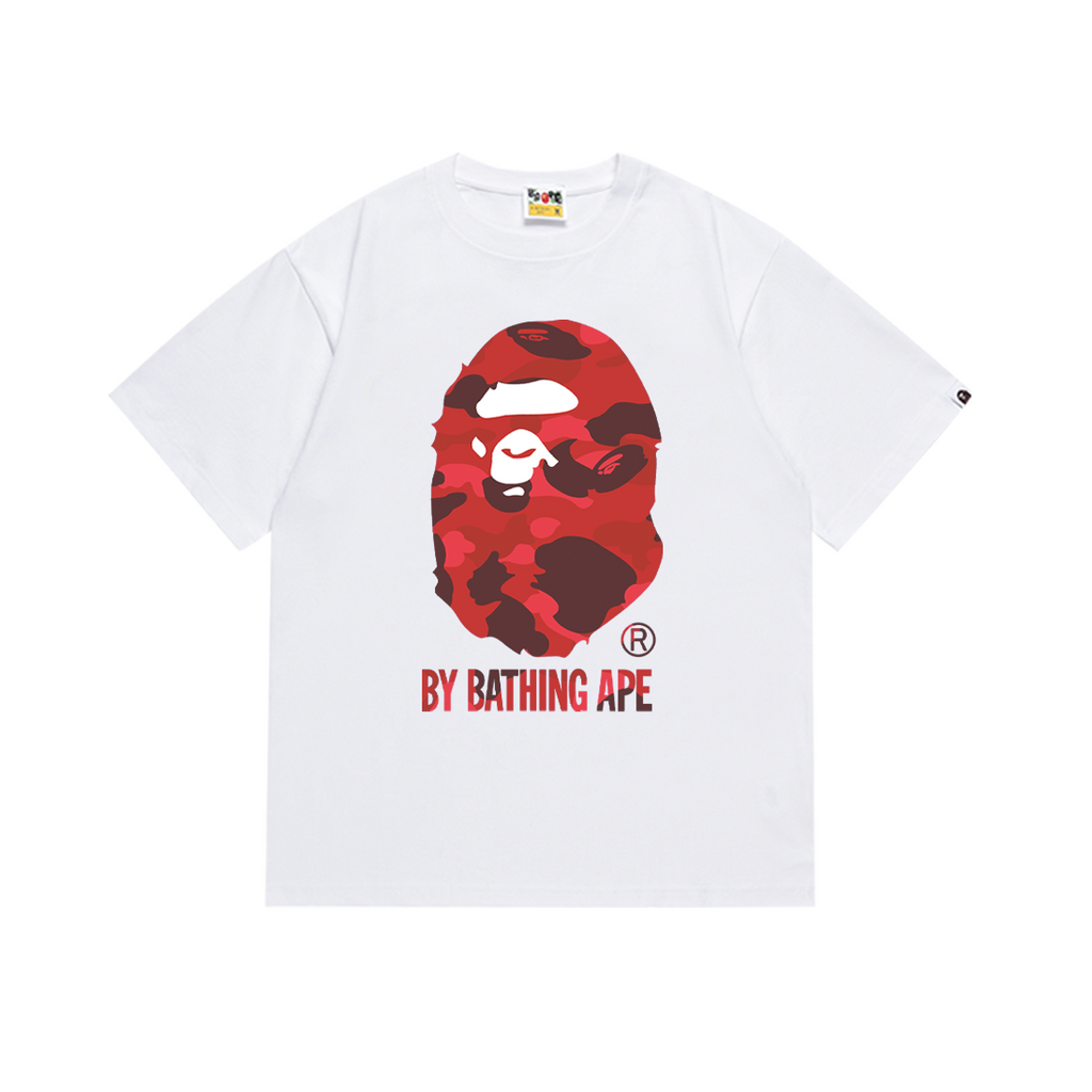Bathing Shark and ape head print T-Shirt NextBlock